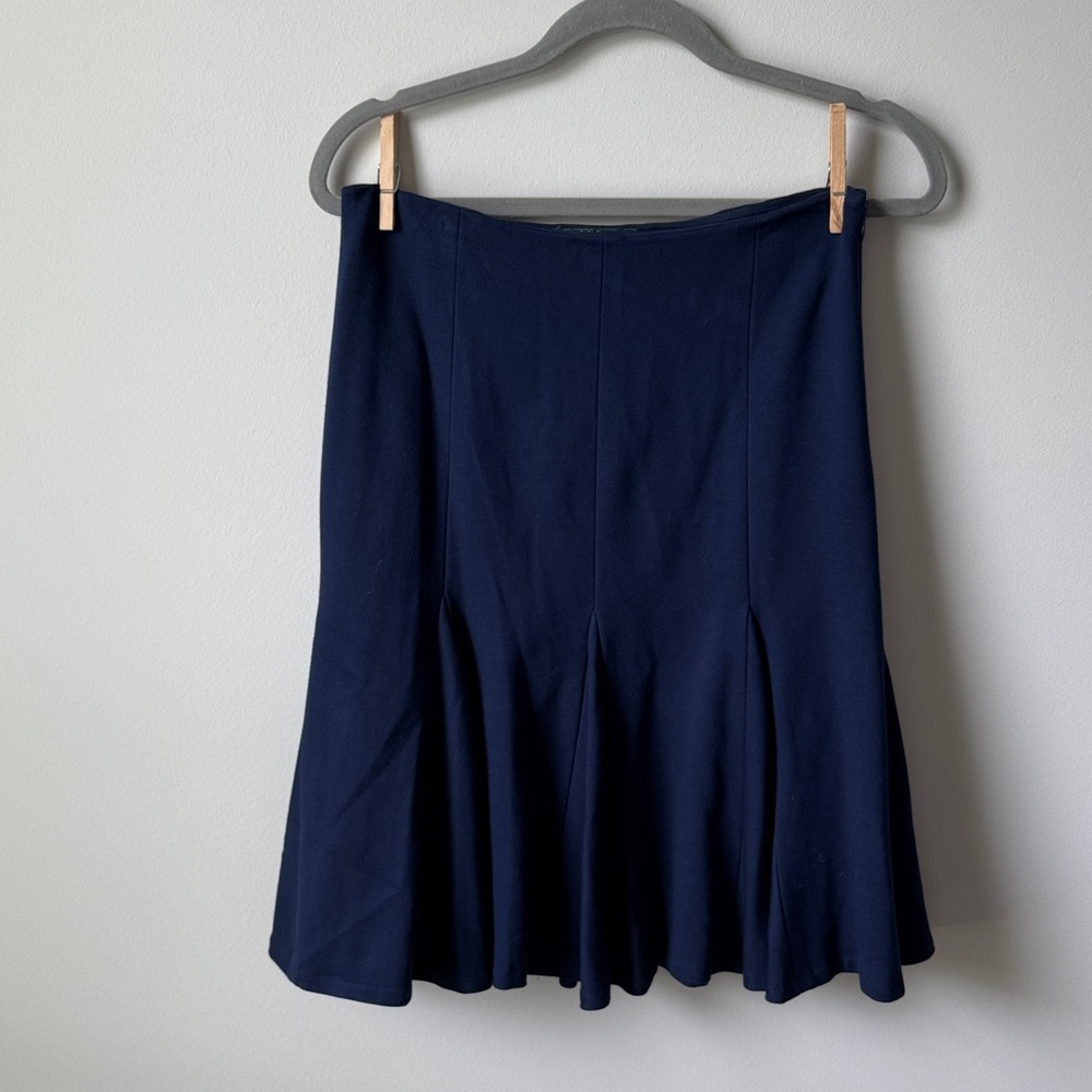 Lauren Ralph Lauren Navy A-Line Skirt NWT
